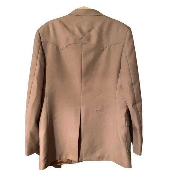 Levi’s Western Wear Vintage Mens Blazer Size 44L Tan Made In USA San Francisco - Picture 5 of 12